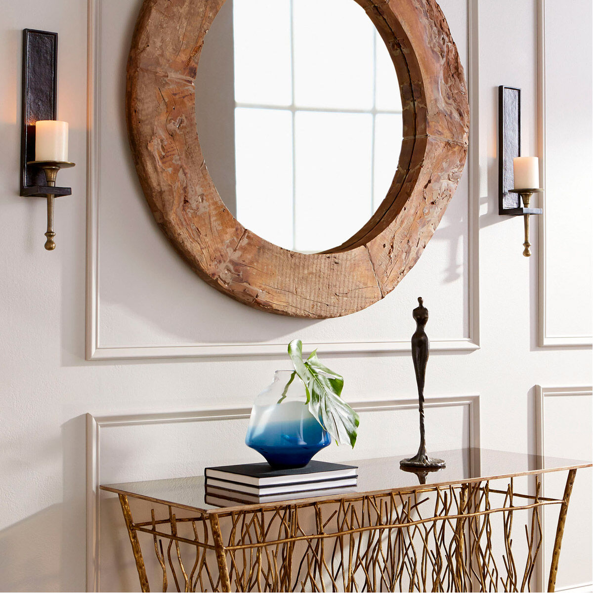 Wagon Walnut Wall Mirror