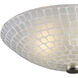 Fusion 2 Light 12 inch White with Satin Nickel Semi Flush Mount Ceiling Light