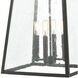 Meditterano 4 Light 27 inch Matte Black Outdoor Sconce