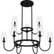 Viscount 9 Light 36 inch Matte Black Chandelier Ceiling Light