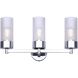 Eden 3 Light 23.25 inch Chrome Vanity Light Wall Light