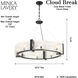 Cloud Break 8 Light 32.5 inch Coal Pendant Ceiling Light