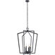 Abbotswell 6 Light 25 inch Black Large Foyer Pendants Ceiling Light, Large