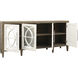 Zoran Brown with Weathered White and Mirror Credenza
