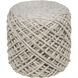 Yukon 18 inch Cream Pouf, Cylinder
