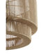 Eco Collection - Milos Family 6 Light 24 inch Matte Black and Natural Semi-Flush Ceiling Light in 24" D x 24" W x 14" H, EVOLV