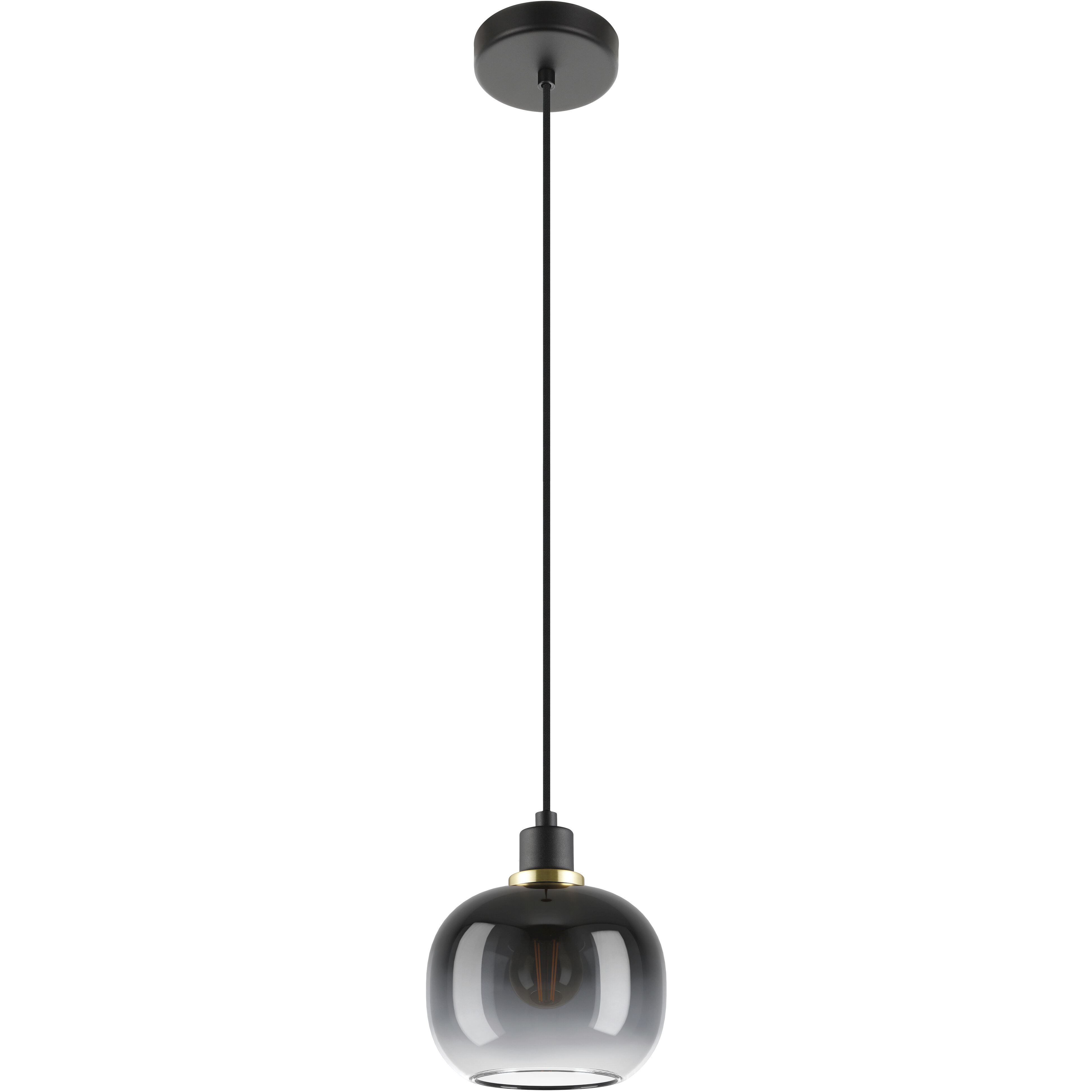 Oilella 1 Light 7.56 inch Black and Gold Pendant Ceiling Light