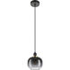 Oilella 1 Light 7.56 inch Black and Gold Pendant Ceiling Light