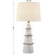 Duffield 30 inch 100.00 watt White Table Lamp Portable Light, Coco & Dash