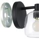 Valentina 1 Light 6.25 inch Matte Black Vanity Light Wall Light