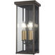 Casway 4 Light 17 inch Oil Rubbed Bronze/Gold Outdoor Pocket Lantern, Great Outdoors