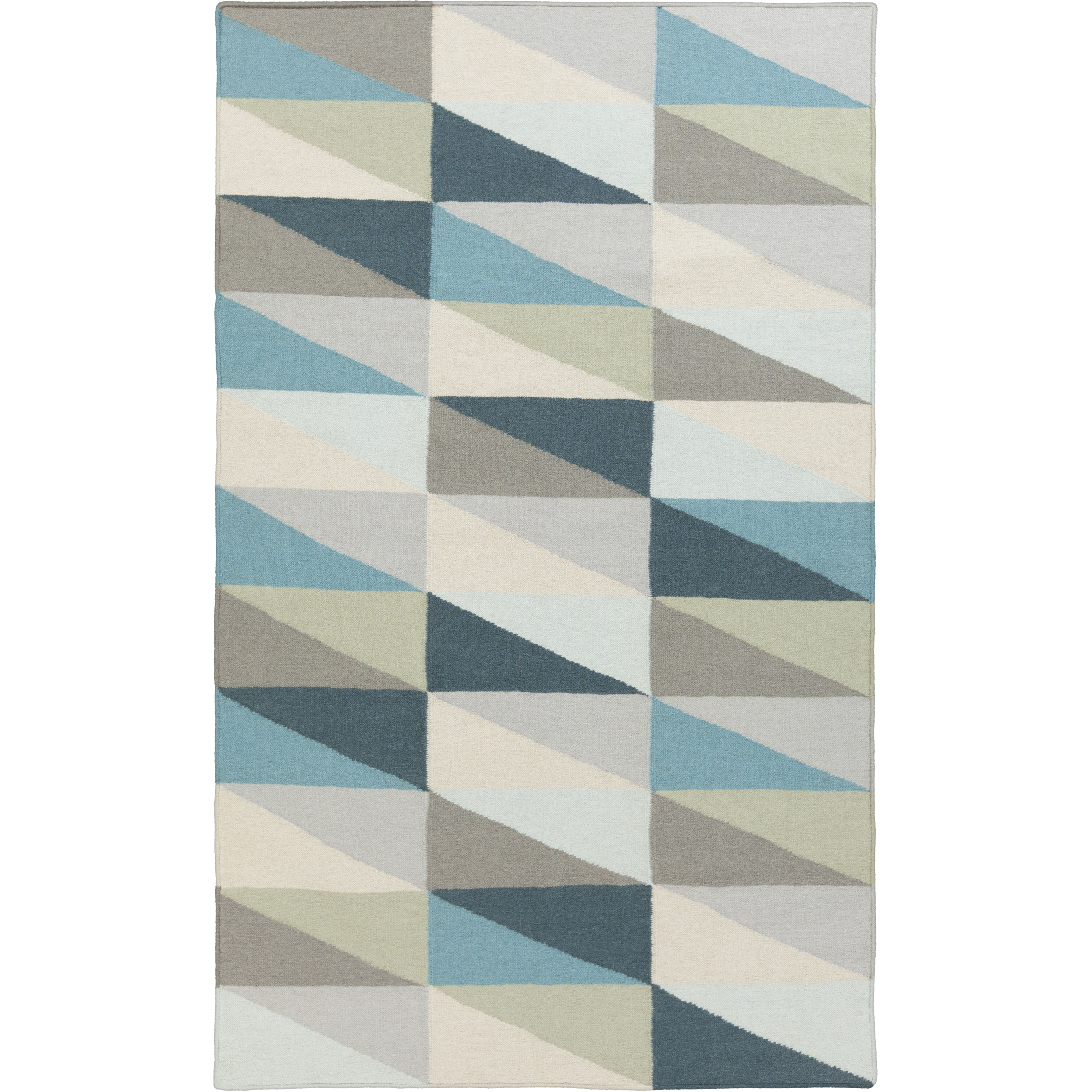 Frontier 36 X 24 inch Aqua, Khaki, Taupe Rug