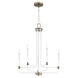 Davies 5 Light 21 inch Studio White with Dark Brass Chandelier Ceiling Light