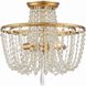 Arcadia 3 Light 15 inch Antique Gold Semi Flush Ceiling Light