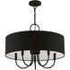 Birchwood 5 Light 23 inch Black Pendant Chandelier Ceiling Light