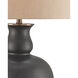 Ultimo 31 inch 150 watt Matte Black/Antique Brass Table Lamp Portable Light