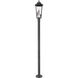 Gannon 3 Light 100.5 inch Black Outdoor Post Mounted Fixture