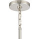 Abaca 1 Light 5.25 inch Polished Nickel with Gray Mini Pendant Ceiling Light