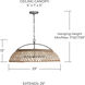 Rainey 6 Light 29 inch Grey Wash and Antique Nickel Pendant Ceiling Light 
