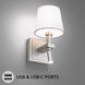 Chloe LED 7.25 inch Brushed Nickel Reading Light Wall Light, dweLED