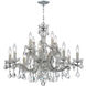 Maria Theresa 12 Light 30 inch Polished Chrome Chandelier Ceiling Light in Clear Hand Cut