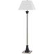 Hotel 60 inch 100 watt Brushed Steel and Espresso Floor Lamp Portable Light