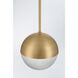 Luniva 1 Light 8 inch Legacy Brass Mini Pendant Ceiling Light