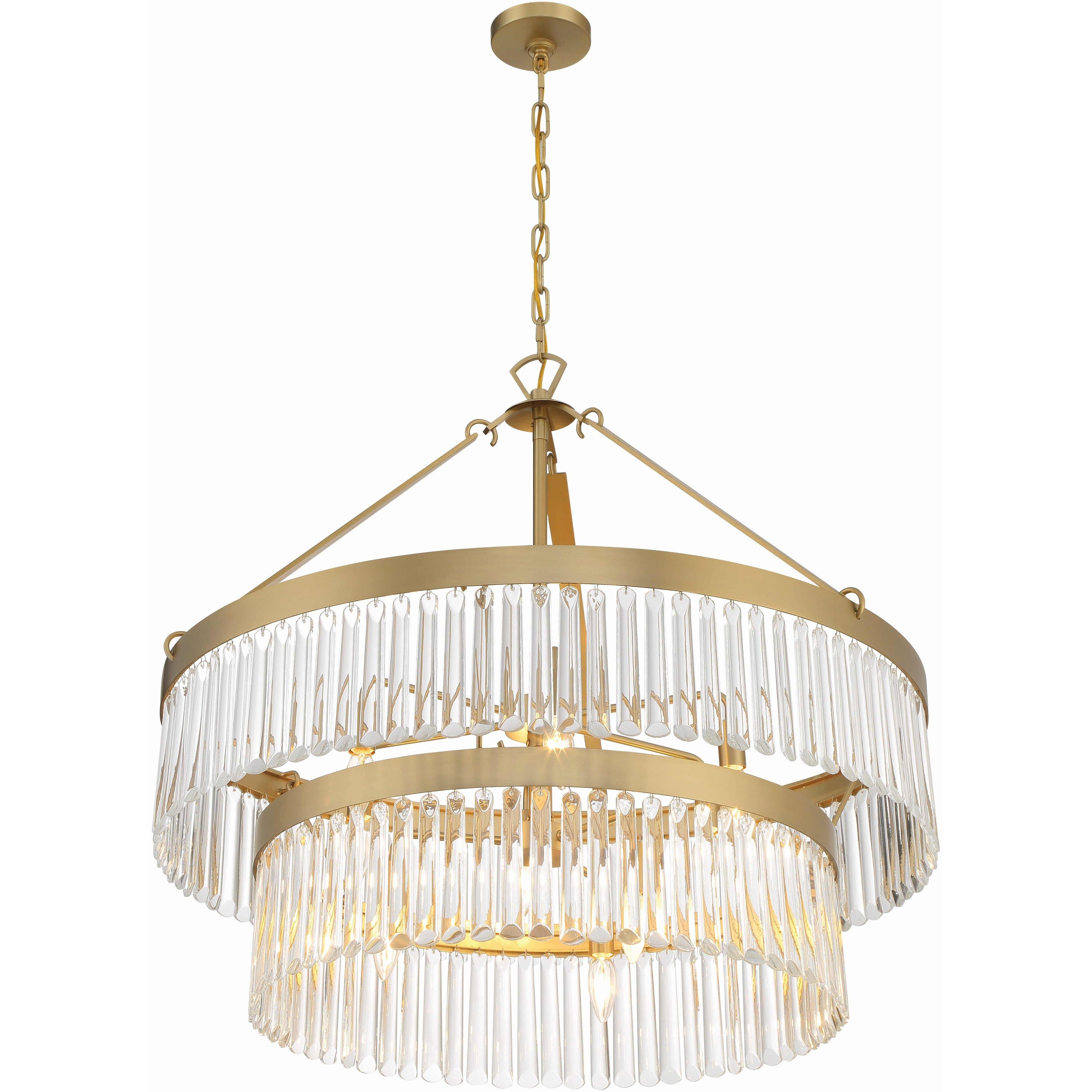 Emory 9 Light 32 inch Modern Gold Chandelier Ceiling Light