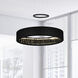 Rosalina LED 20 inch Matte Black Down Chandelier Ceiling Light