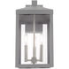 Nyack 3 Light 17.5 inch Nordic Gray Outdoor Wall Lantern