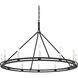 Sutton 12 Light 44 inch Textured Black Chandelier Ceiling Light