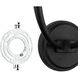 Dahlia LED 7 inch Plaster Black Wall Sconce Wall Light