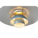 Palm Springs 84 inch 100.00 watt Weathered Brass and Black Arc Floor Lamp Portable Light in Blue Tone