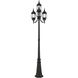 Frontenac 4 Light 93 inch Textured Black Outdoor Post Light
