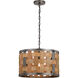 Norwood LED 16 inch Vintage Steel and Distressed Wood Pendant Ceiling Light