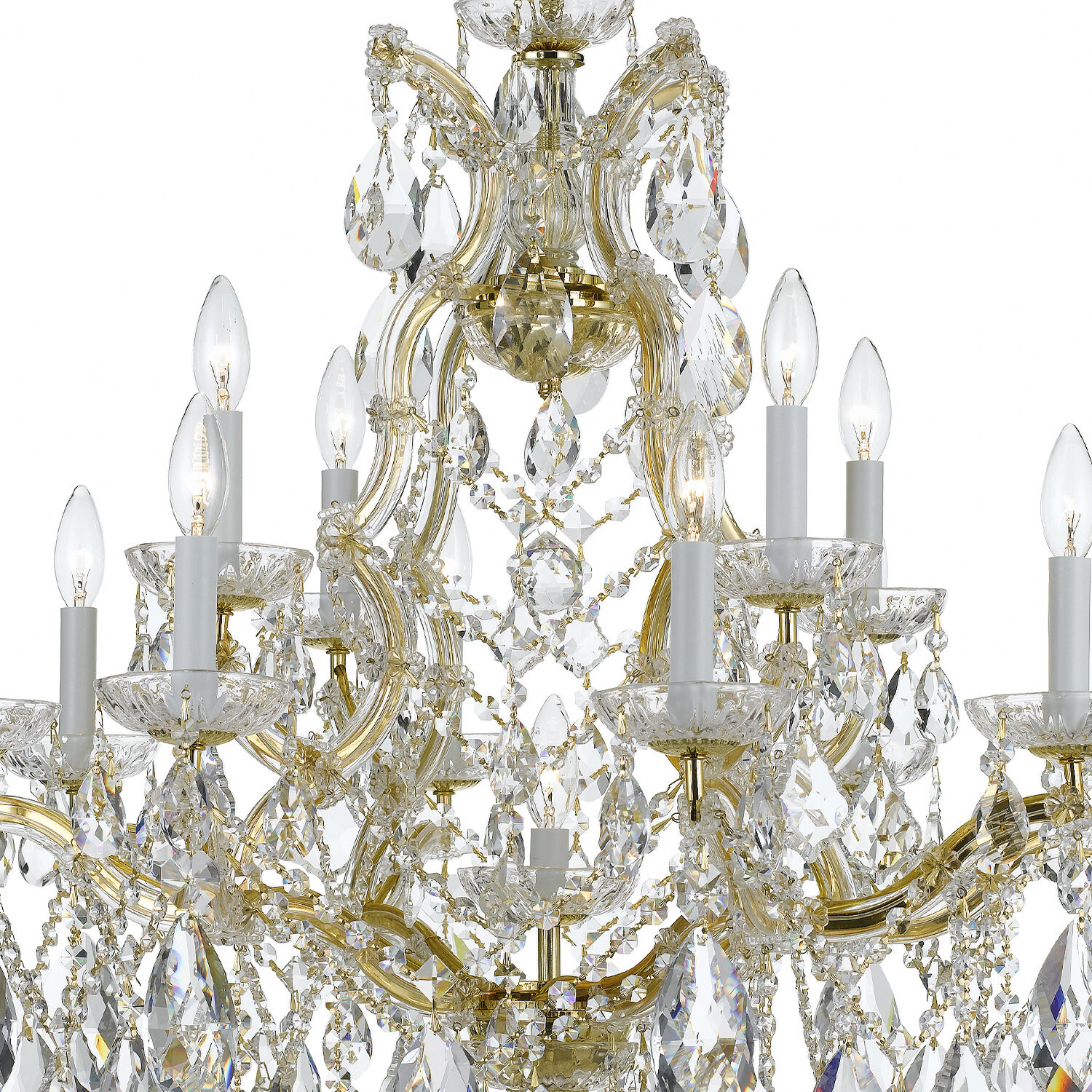 Maria Theresa 13 Light 28 inch Gold Chandelier Ceiling Light in Clear Hand Cut