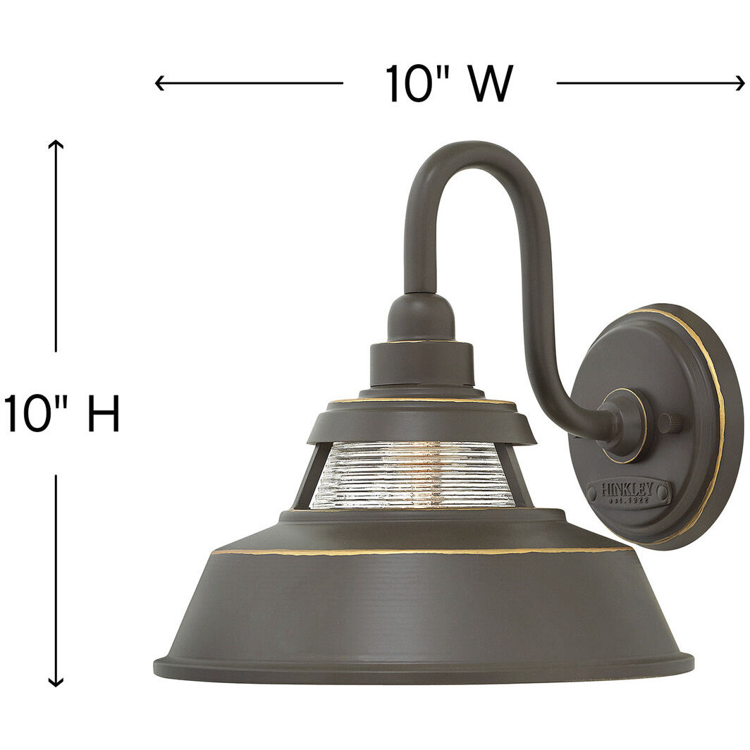Troyer Outdoor Wall Mount Lantern in Oil Rubbed Bronze, Medium