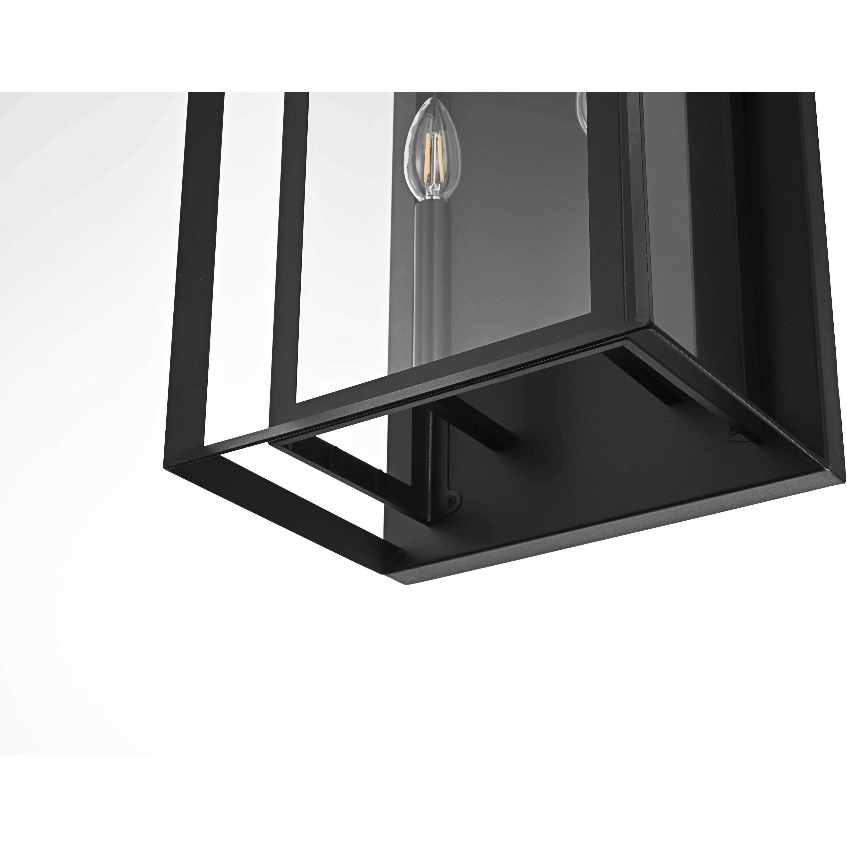 Etting 2 Light 19.5 inch Black Outdoor Wall Sconce