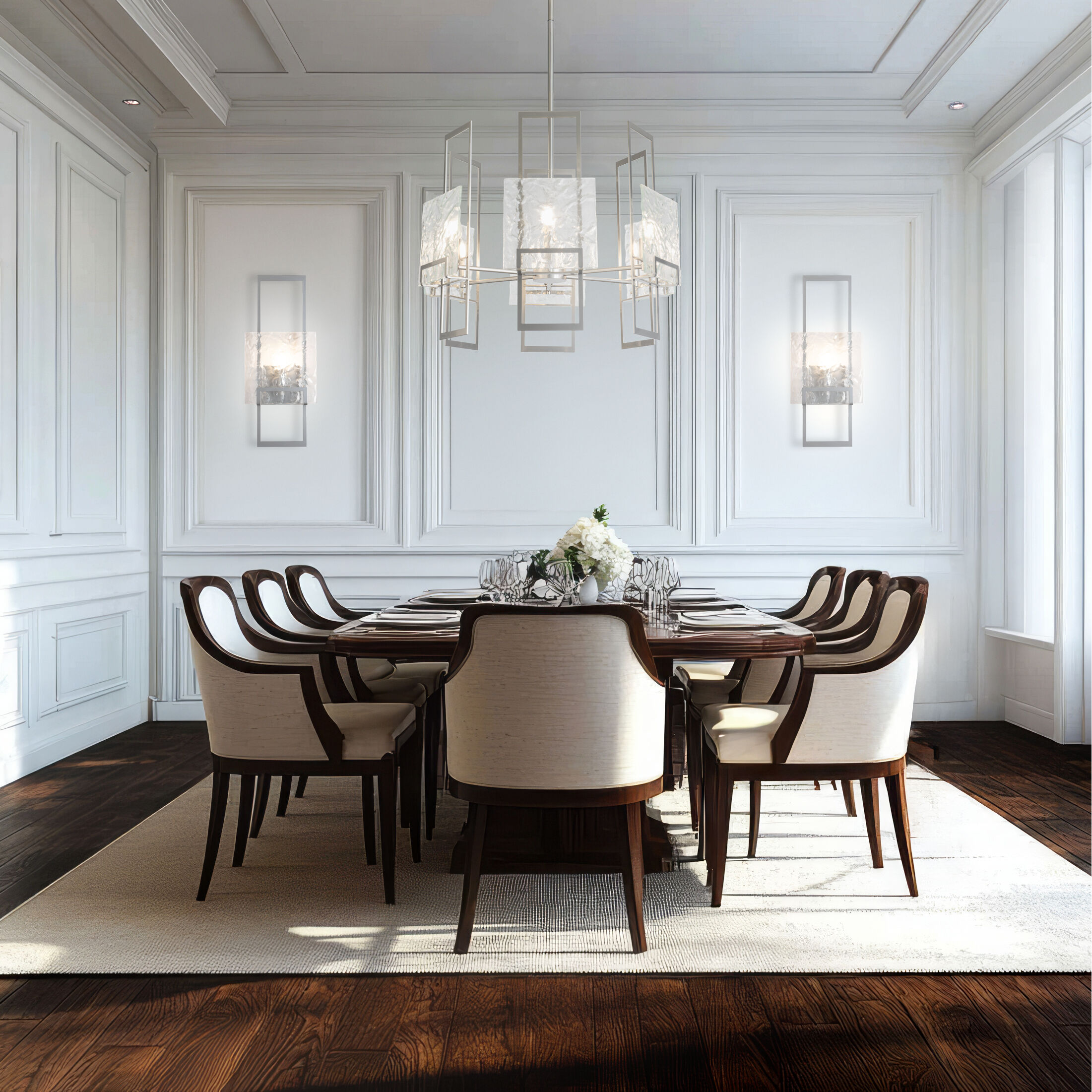 Geo Sconce Wall Light in Sterling, Clear