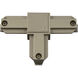 Alpha Trak 120 Brushed Nickel Track Inside-Right Polarity T Connector Ceiling Light