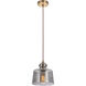 Gallery State House 1 Light 8.63 inch Vintage Brass Mini Pendant Ceiling Light