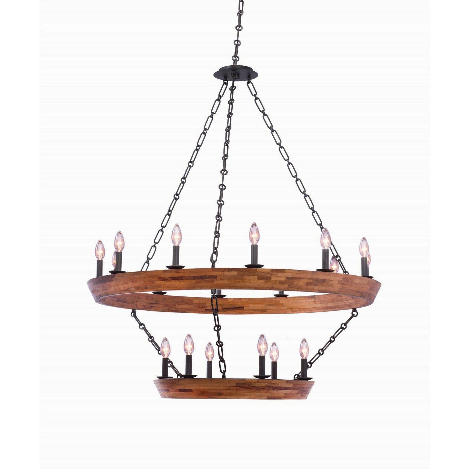 Lansdale 18 Light 42 inch Black Iron Chandelier Ceiling Light