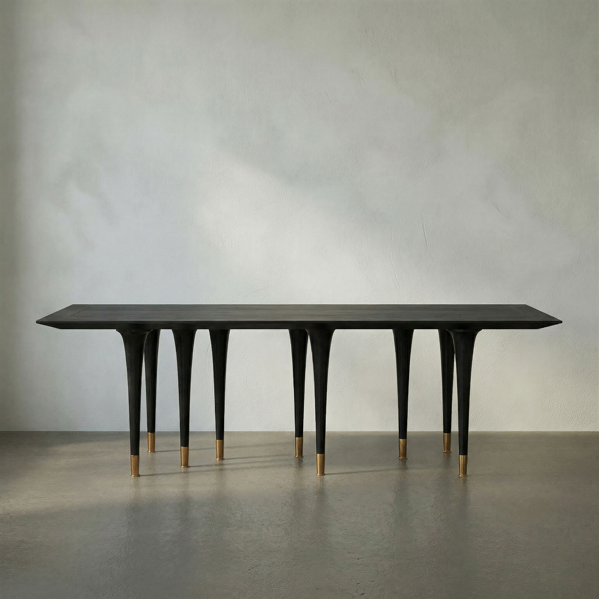 Romeo 95 X 42 inch Hand Rubbed Black Dining Table