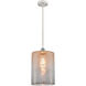 Ballston Large Cobbleskill 1 Light 9 inch White and Polished Chrome Mini Pendant Ceiling Light in Mercury Glass, Ballston