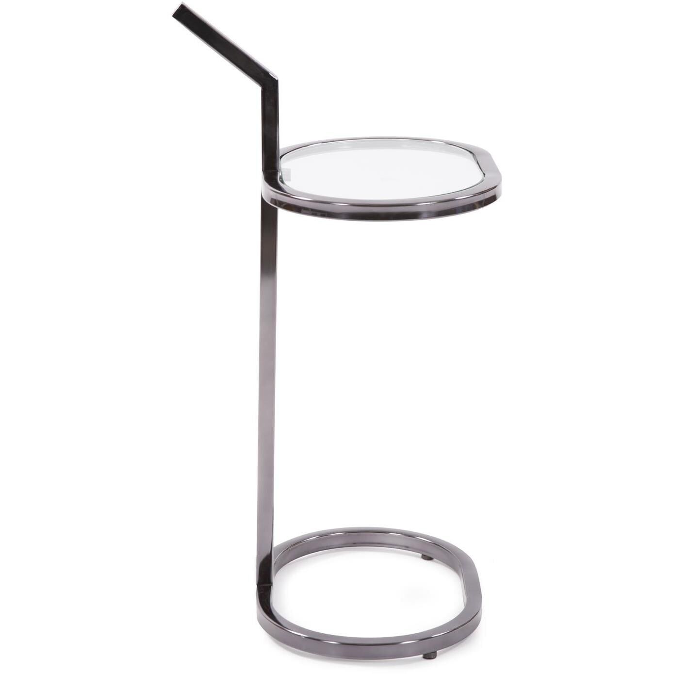 Carter 27 X 13 inch Black Nickel Drink Table