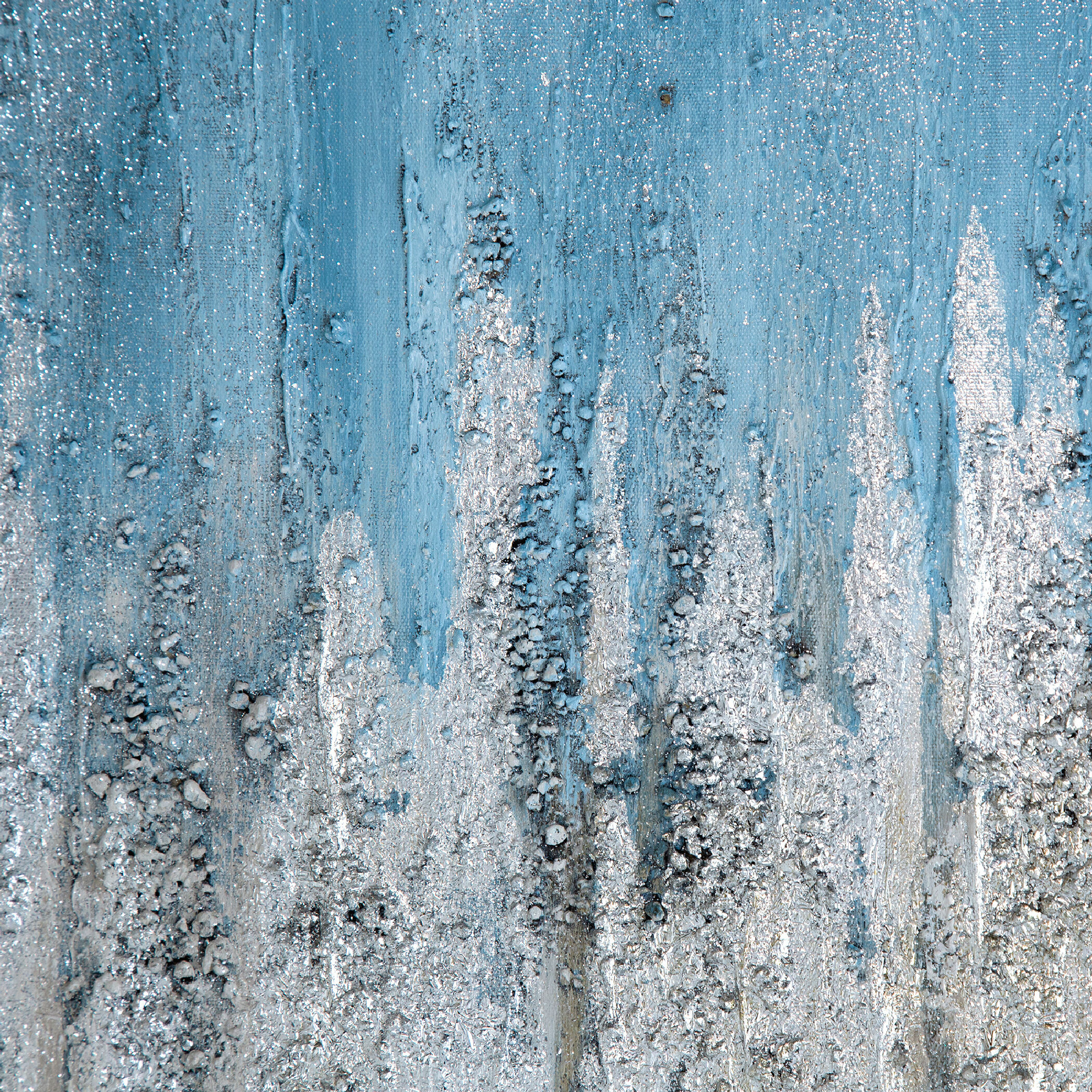 Dhalia Blue/Silver Wall Art