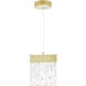 Carolina LED 1 inch Gold Leaf Down Mini Pendant Ceiling Light