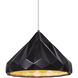Radiance Collection 1 Light 12 inch Dark Bronze and Champagne Gold and Carbon Matte Black and White Pendant Ceiling Light