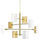 Point Dume&trade; Wandermere 8 Light 40 inch Brushed Brass Chandelier Ceiling Light, Design Series