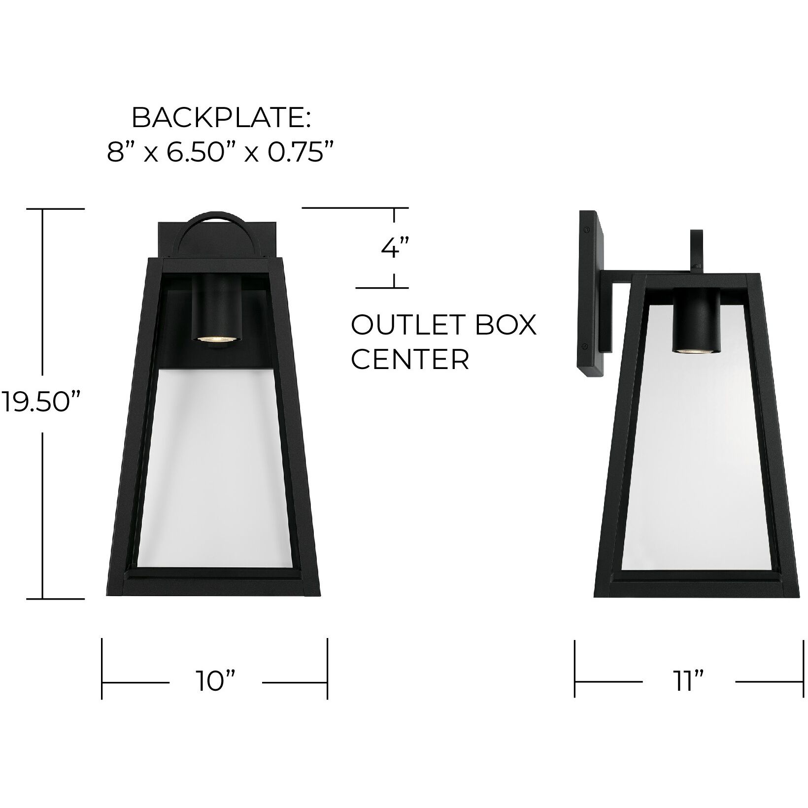 Leighton LED 19.5 inch Black Outdoor Wall Lantern